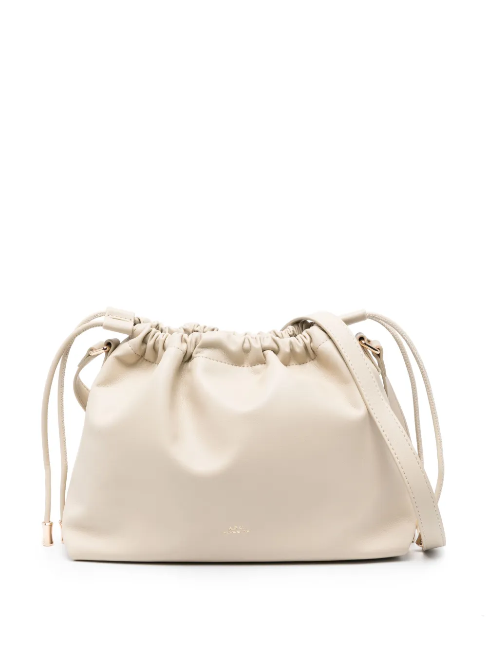 Apc Mini Ninon Logo-embossed Shoulder Bag In Neutrals