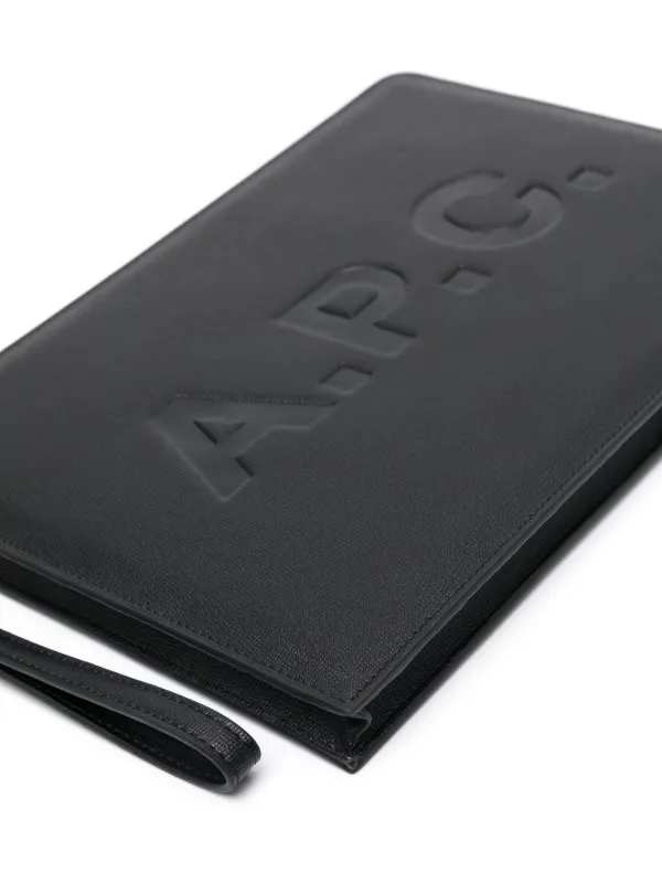 A.P.C. レザークラッチバッグ | ブラック | FARFETCH JP