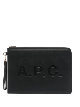 A.P.C. レザークラッチバッグ | ブラック | FARFETCH JP