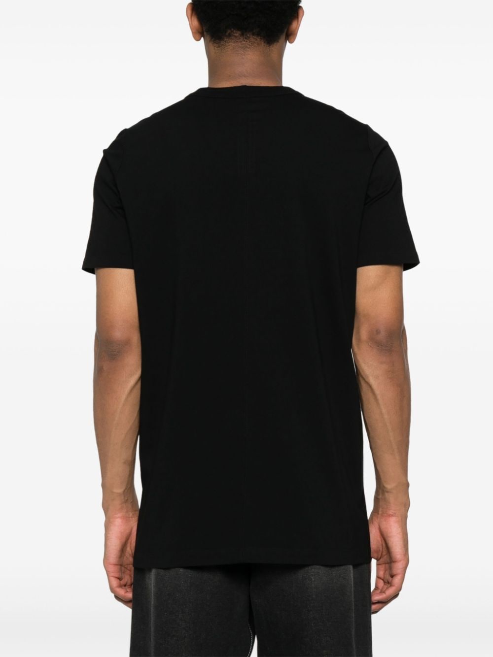 Shop Rick Owens Panelled Cotton T-shirt In 黑色