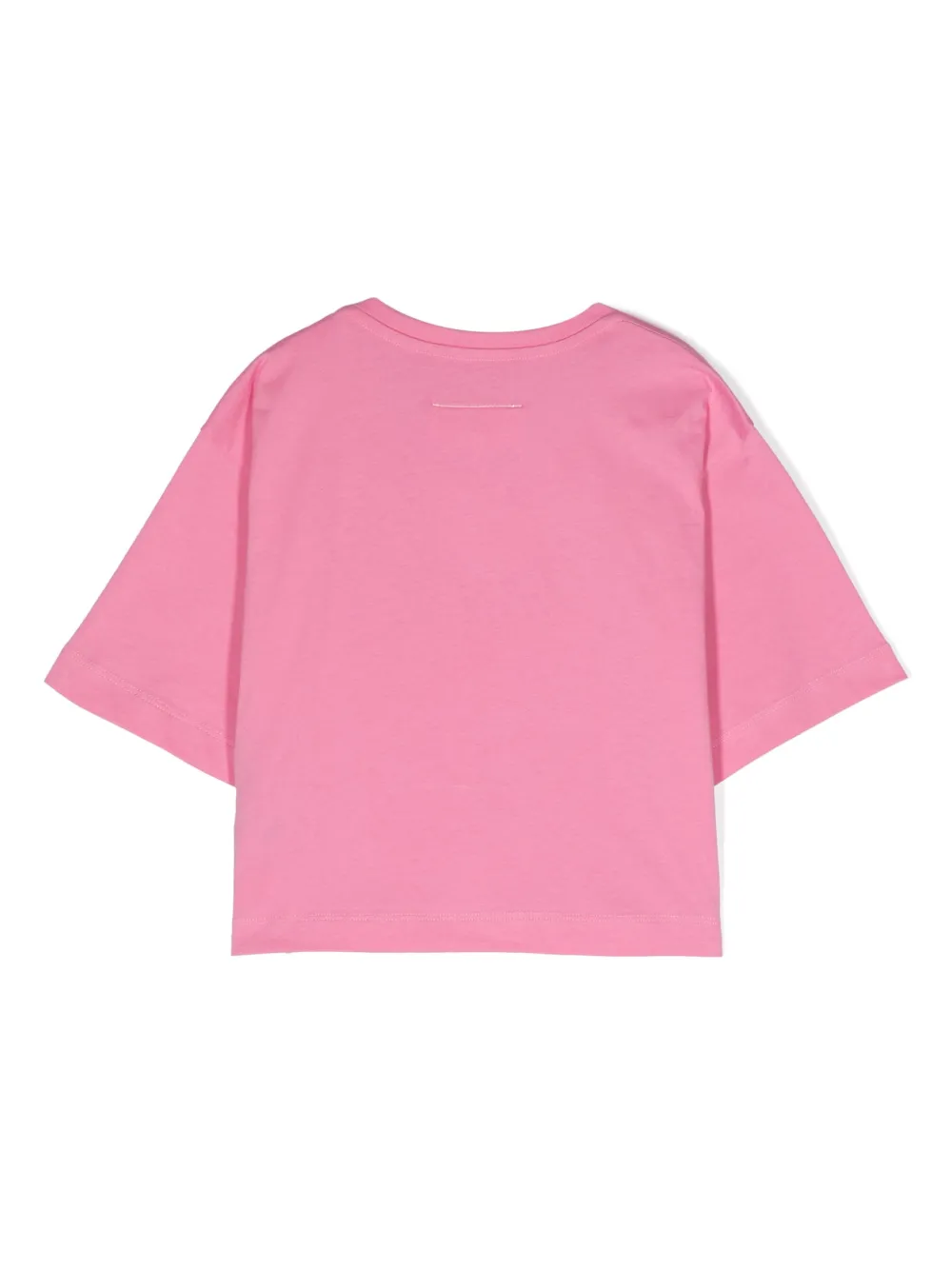 MM6 Maison Margiela Kids T-shirt met geborduurd logo - Roze