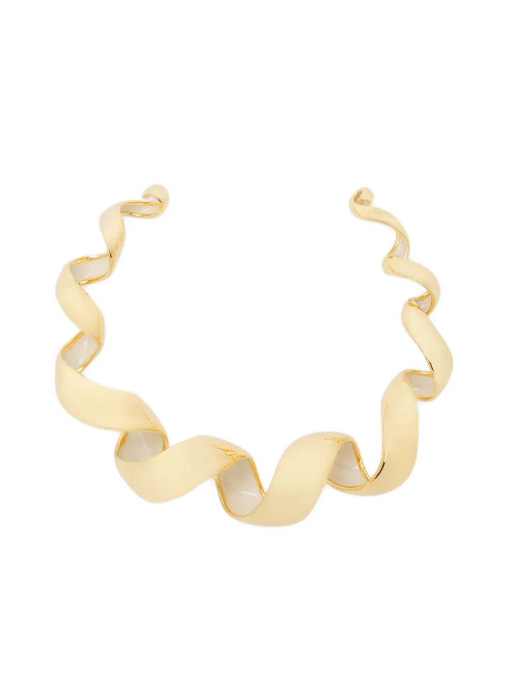 Lanvin twisted polished necklace - Goud