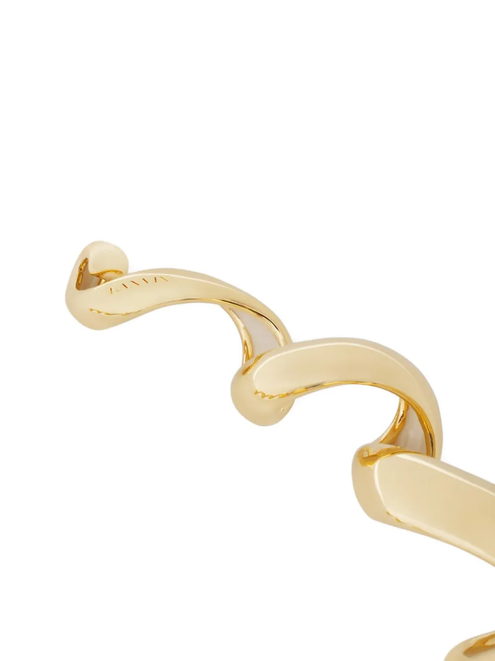 Lanvin Twisted Polished Necklace In Gold