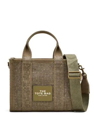 Marc Jacobs The Small Crystal Canvas Tote Tasche Grun FARFETCH AT