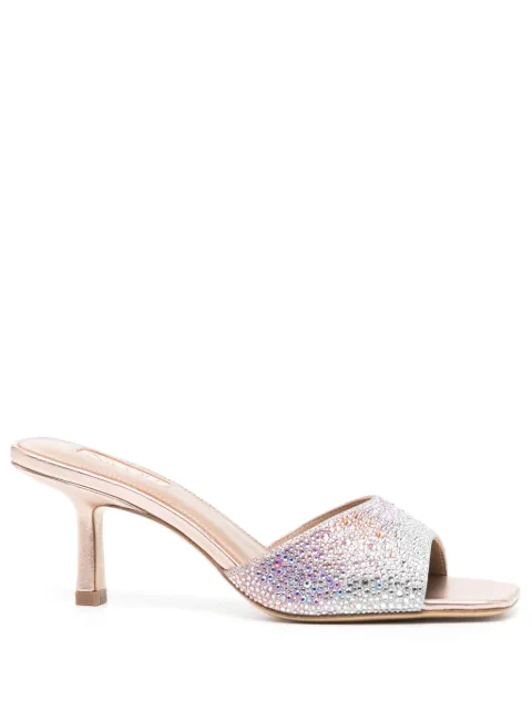 NICOLI Minerva 70mm crystal-embellished mules