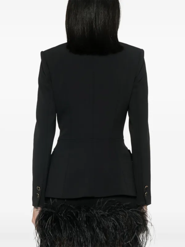 ☆ELISABETTA FRANCHI ダブルブレストウールジャケット Elisabetta Franchi ダブルジャケット | ブラック | FARFETCH JP