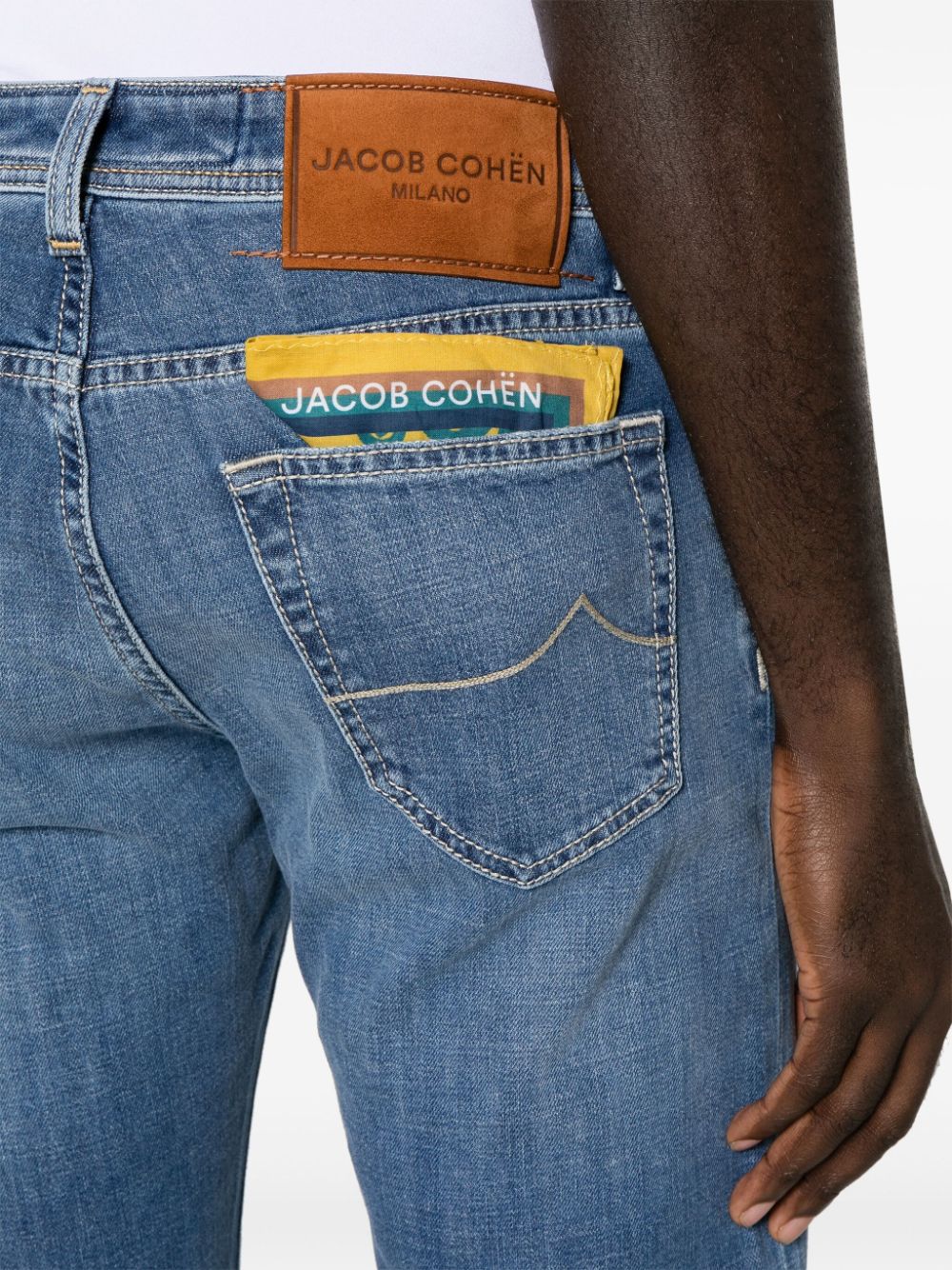 Shop Jacob Cohen Nick Slim-leg Jeans In Blue