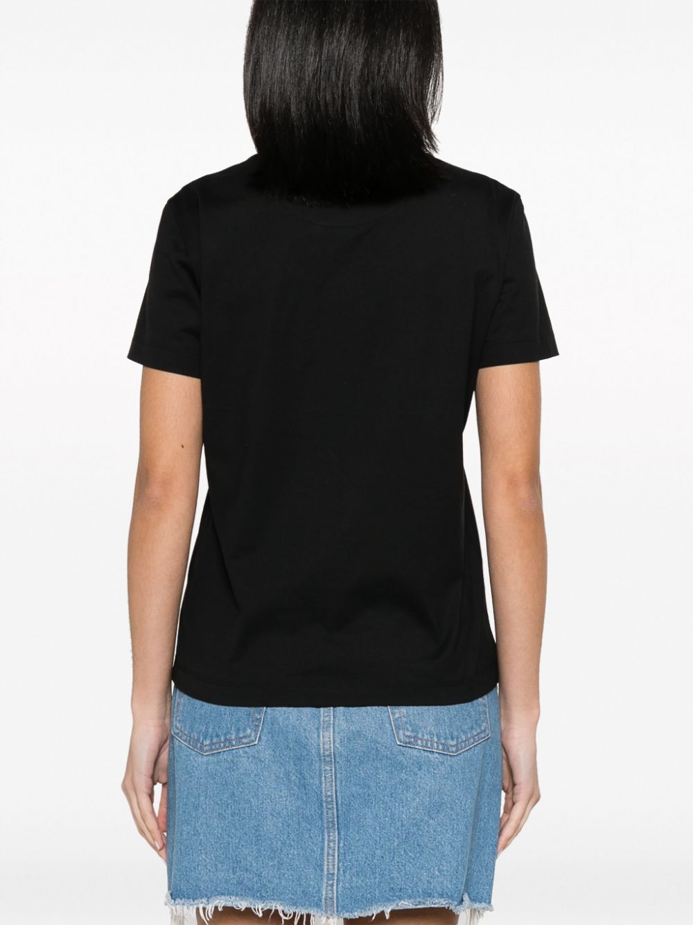 Shop Bally Logo-print Cotton T-shirt In Black