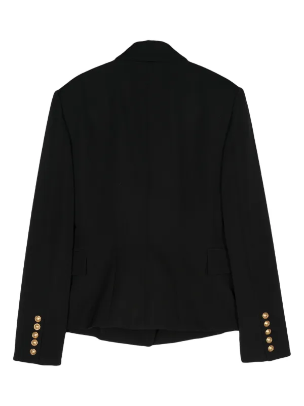 Black military blazer gold buttons clearance