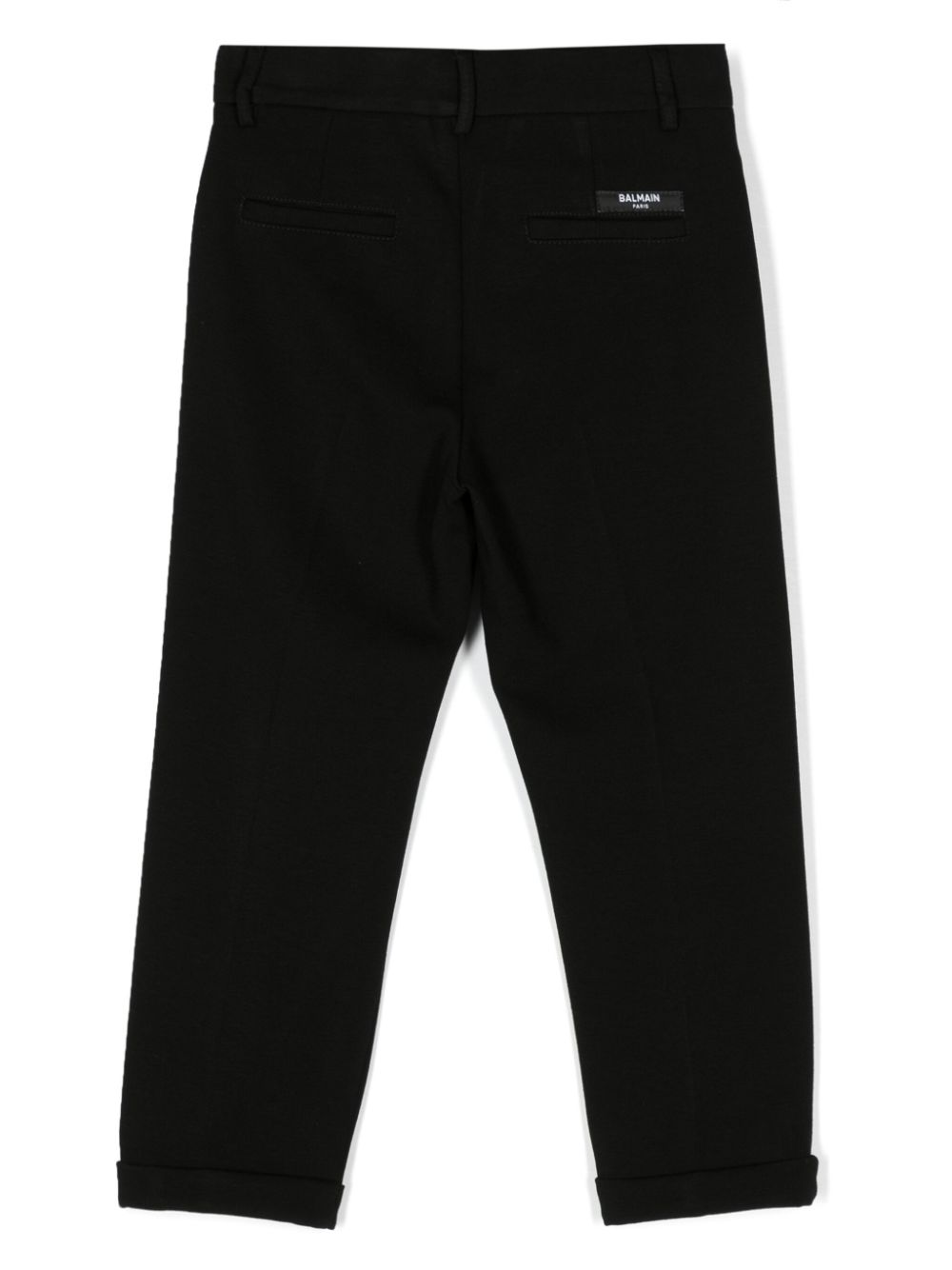 Shop Balmain Straight-leg Suit Trousers In Black