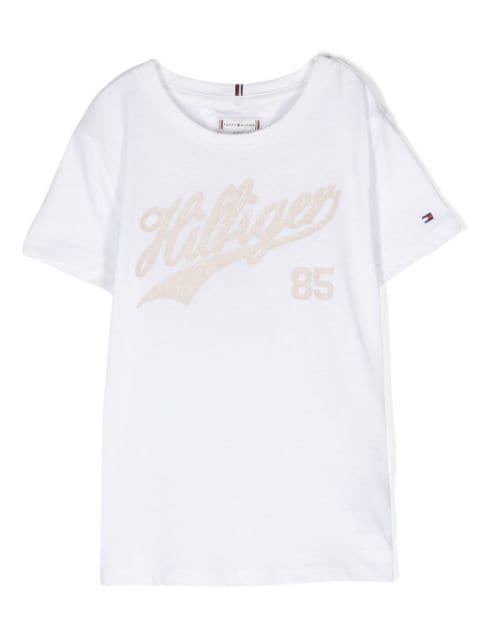 Tommy Hilfiger Junior glittery logo-print T-shirt