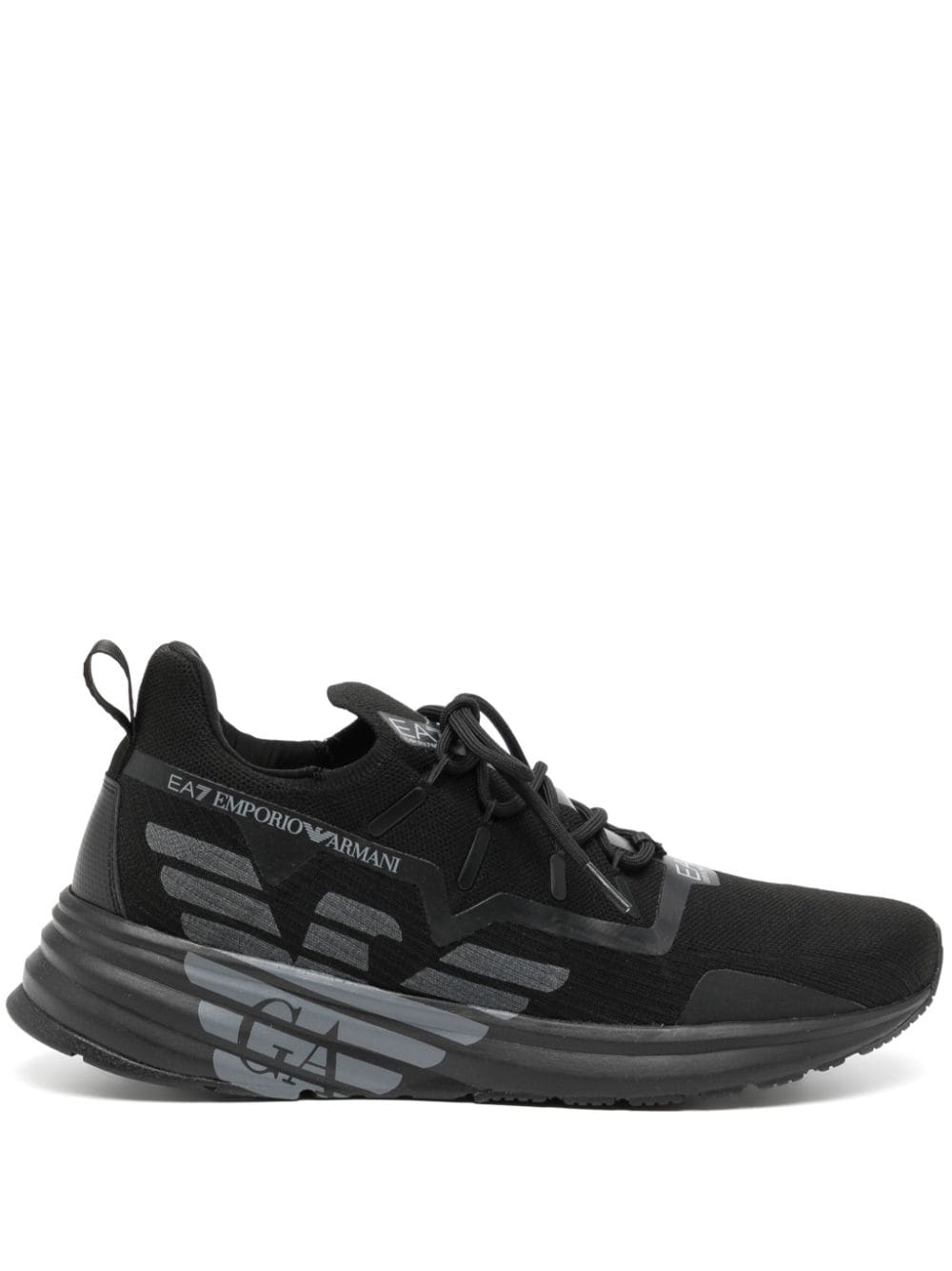 Ea7 Eagle Logo Low-top Trainers In Black