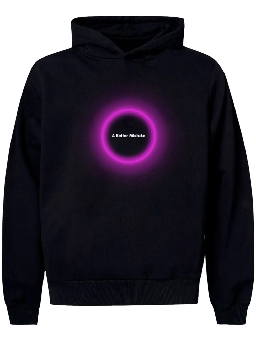 A BETTER MISTAKE Laser hoodie van biologisch katoen Zwart
