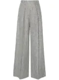 Forte Forte lurex high-waist palazzo trousers - Blue
