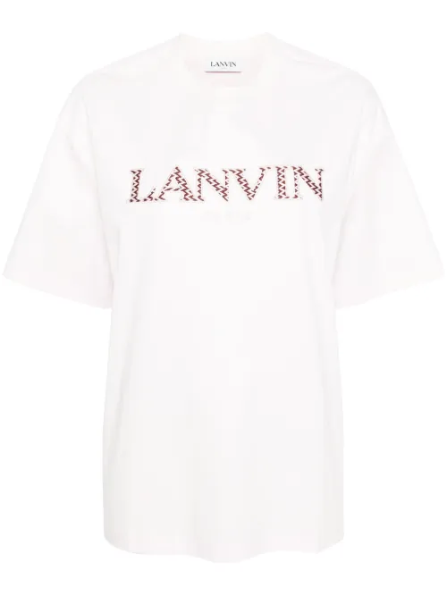 T-shirt en coton à patchs logo - Lanvin - Modalova