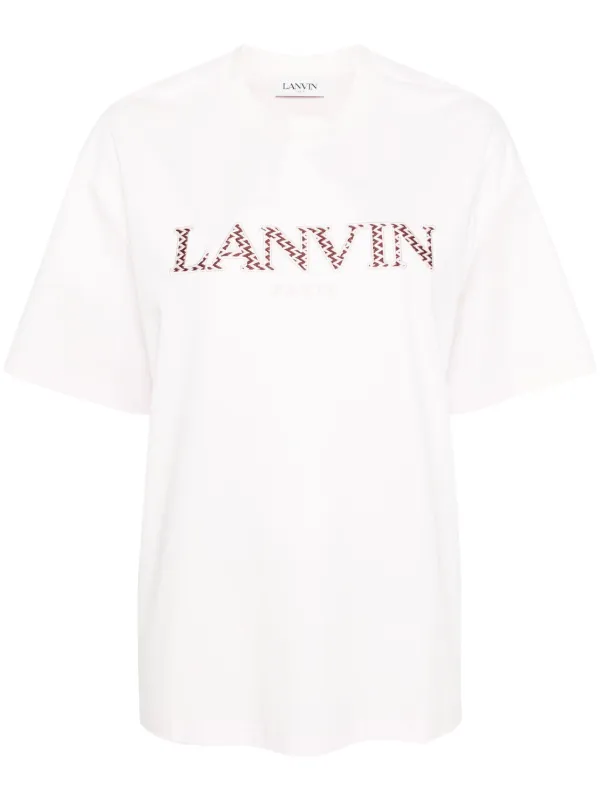 【関税込み】Lanvin ピンク Lanvin ロゴ刺繍 Tシャツ Lanvin Embroidered Script Logo T-Shirt (Powder Pink) – CNCPTS