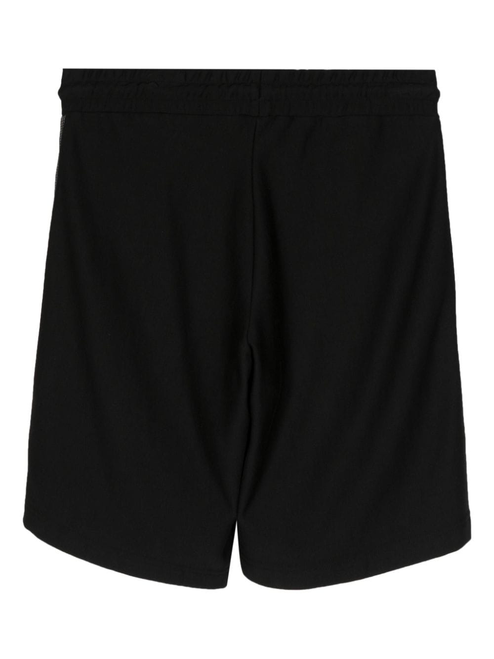 Shop Ea7 Logo-print Cotton Track Shorts In Black