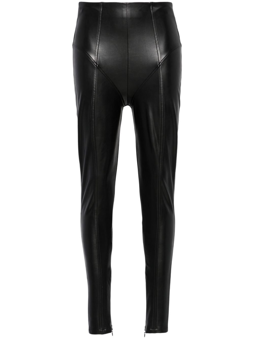 Shape faux-leather leggings