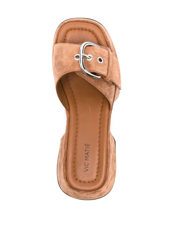 Vic Matie Flatform Suede Mules | Brown | FARFETCH JO Vic Matie Flatform Suede Mules | Brown | FARFETCH JO