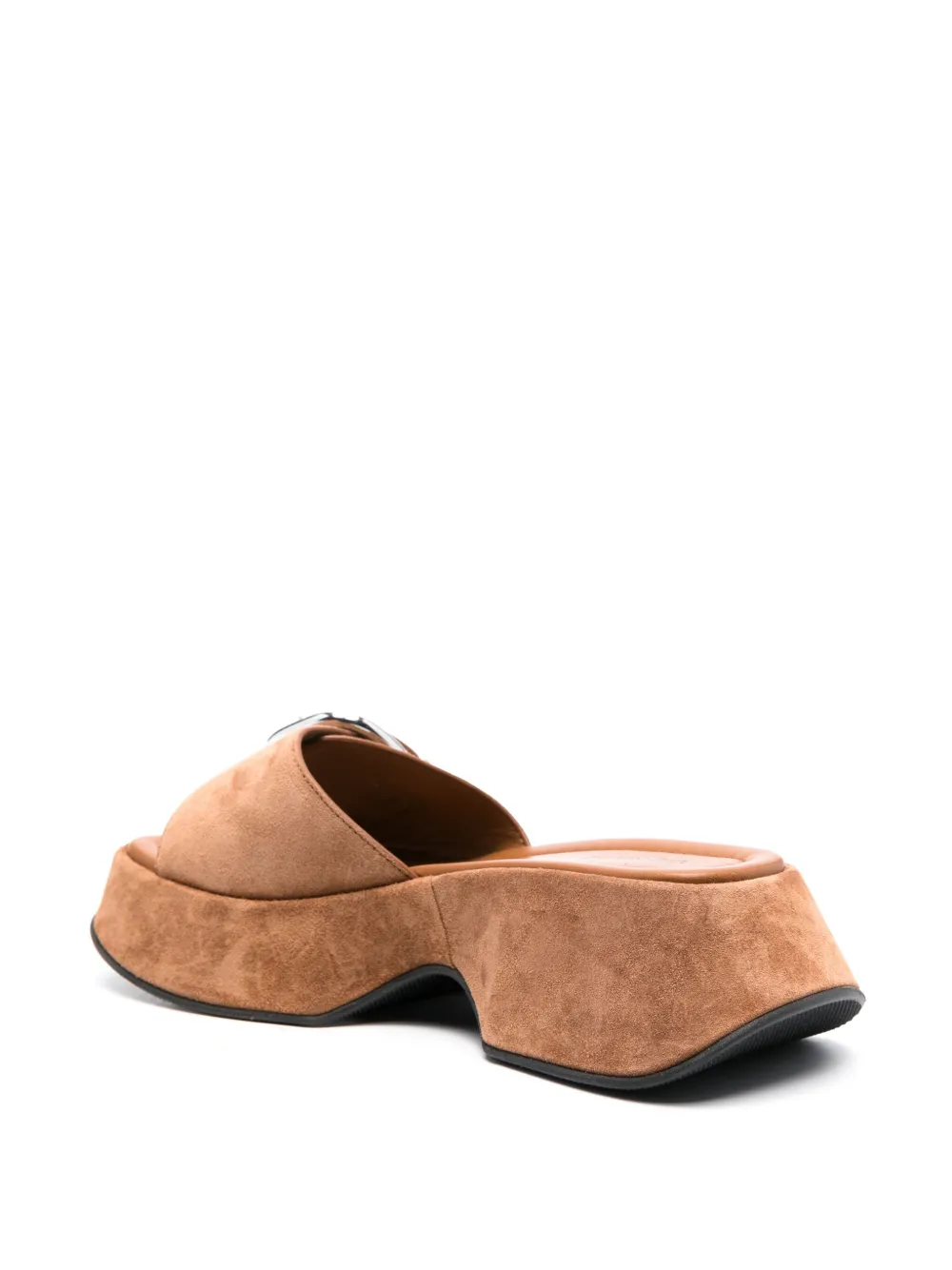 Shop Vic Matie Flatform Suede Sandals In Brown