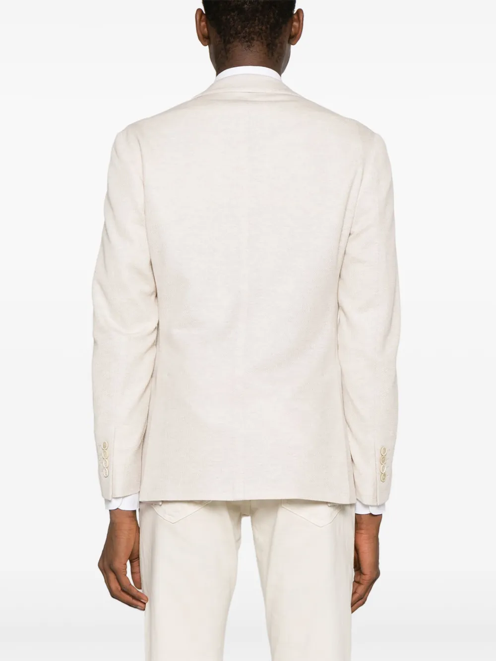 Eleventy Linnen blazer Beige