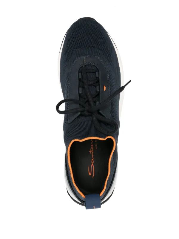 Santoni knitted-upper Sneakers | Blue | FARFETCH