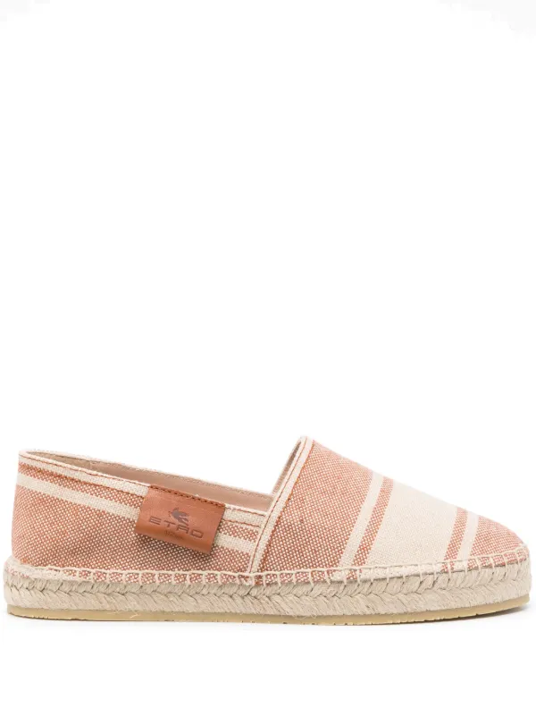 ETRO Striped Canvas Espadrilles Neutrals FARFETCH UZ