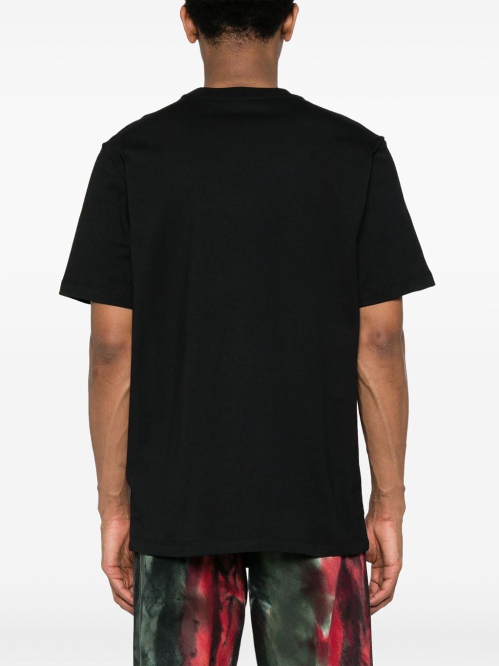 Shop Msgm Logo-print Cotton T-shirt In 黑色