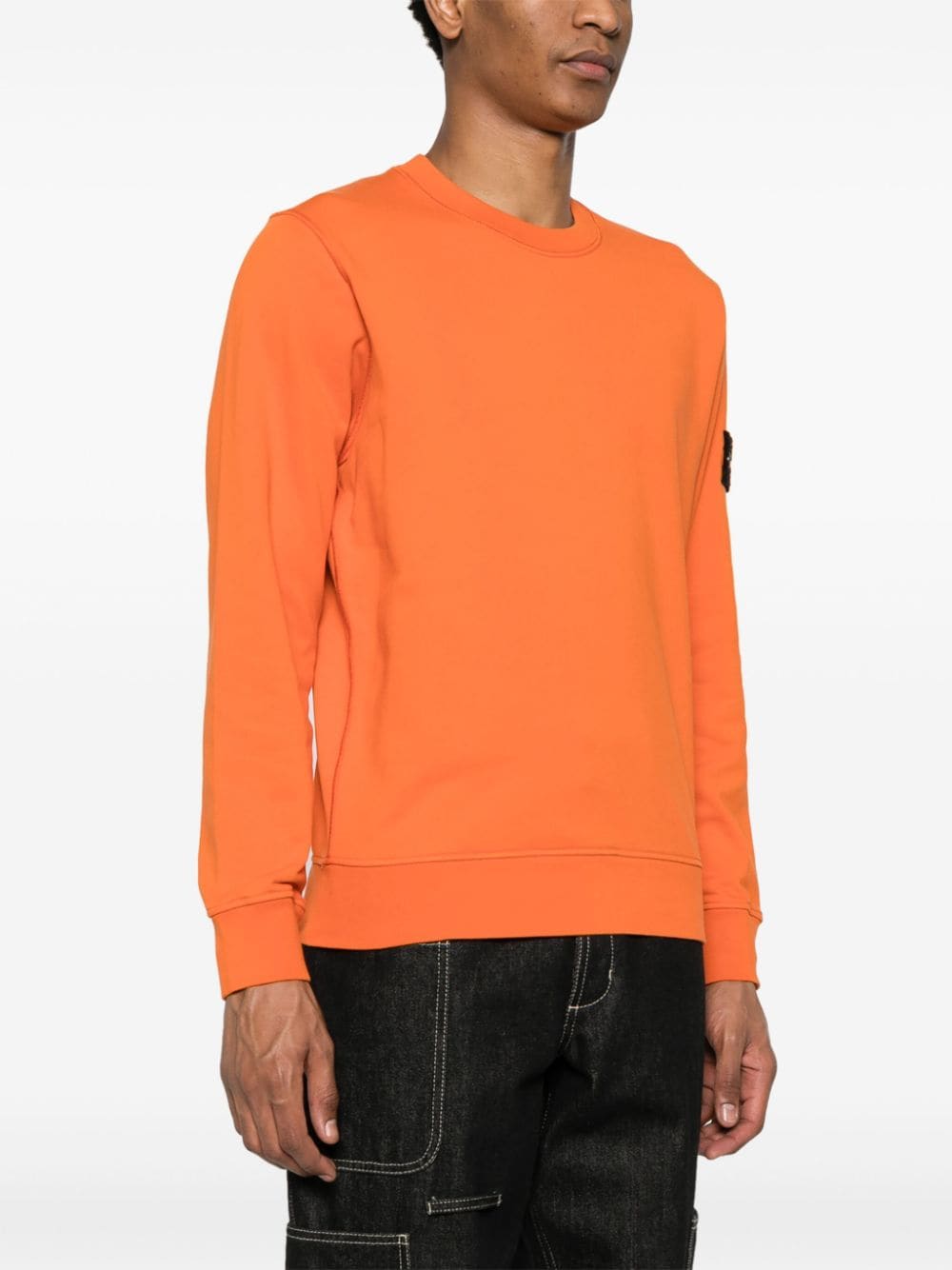 Stone Island Sweater met Compass-logopatch Oranje