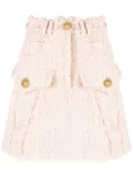 Balmain frayed tweed miniskirt - Neutrals