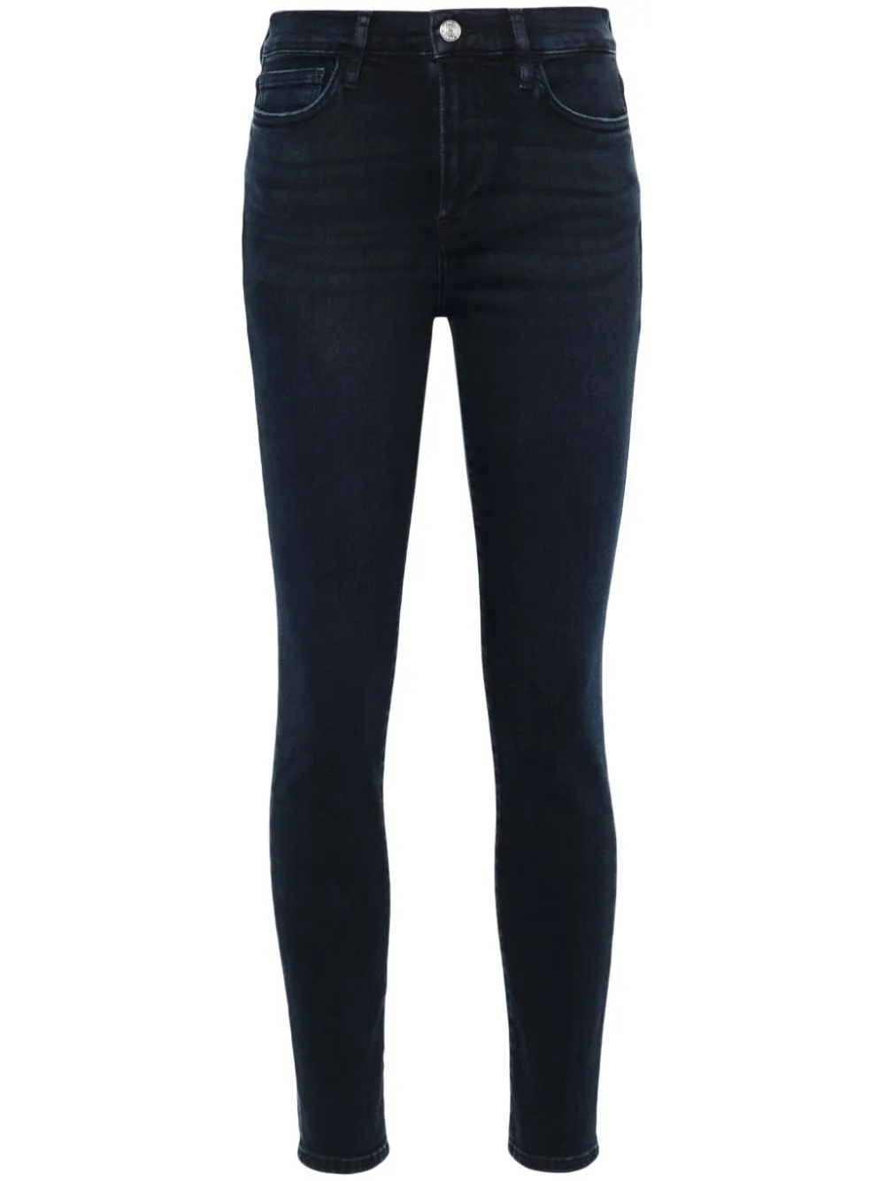 Shop Frame Le High High-rise Skinny Jeans In Blue