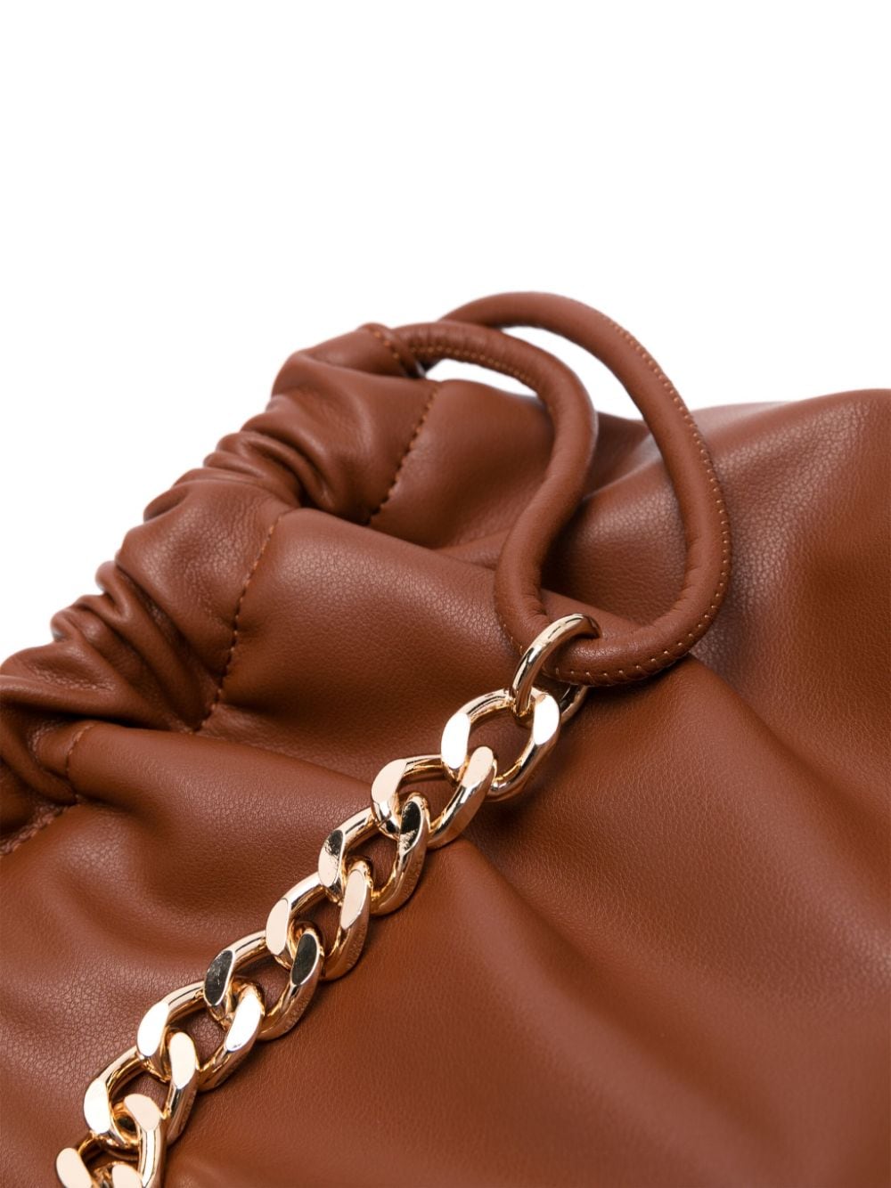 Shop Apc Gathered Chain Shoulder Bag In Brown