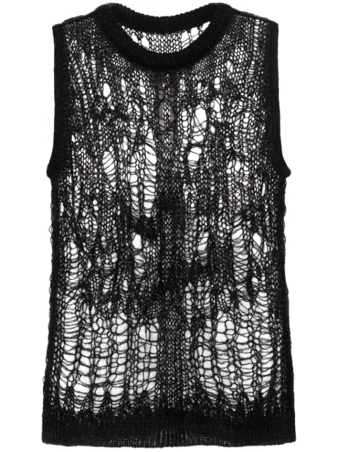 Rick Owens distressed-effect knitted vest
