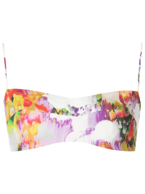 Lenny Niemeyer abstract-print cropped top