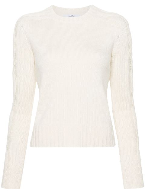 Max Mara cable-knit-detail cashmere jumper Women