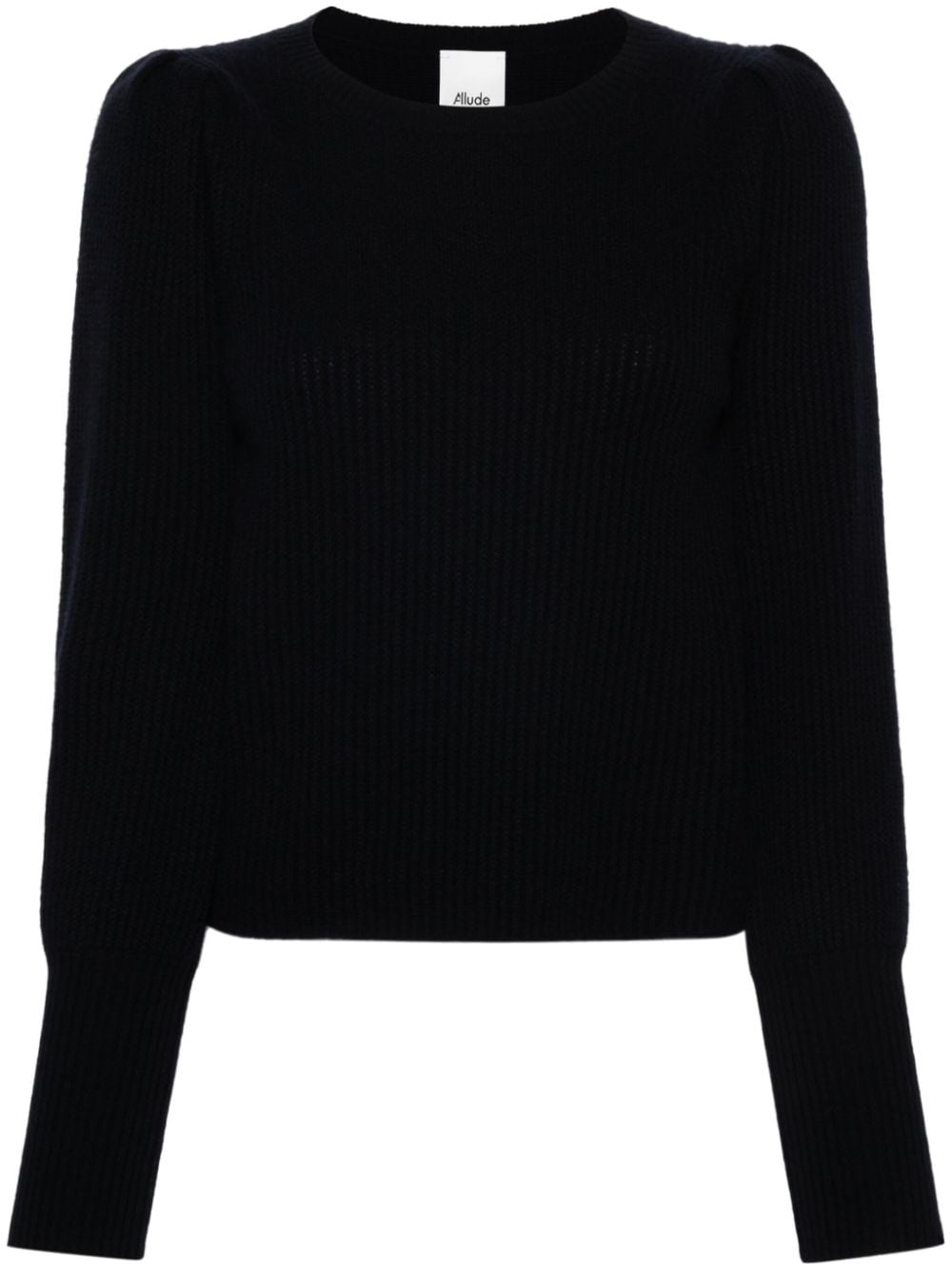 Allude Puff-sleeve Cashmere Jumper In Blue