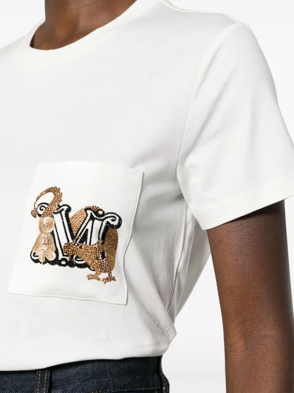 Max Mara graphic-print Cotton T-shirt | White | FARFETCH Max Mara graphic-print Cotton T-shirt | White | FARFETCH