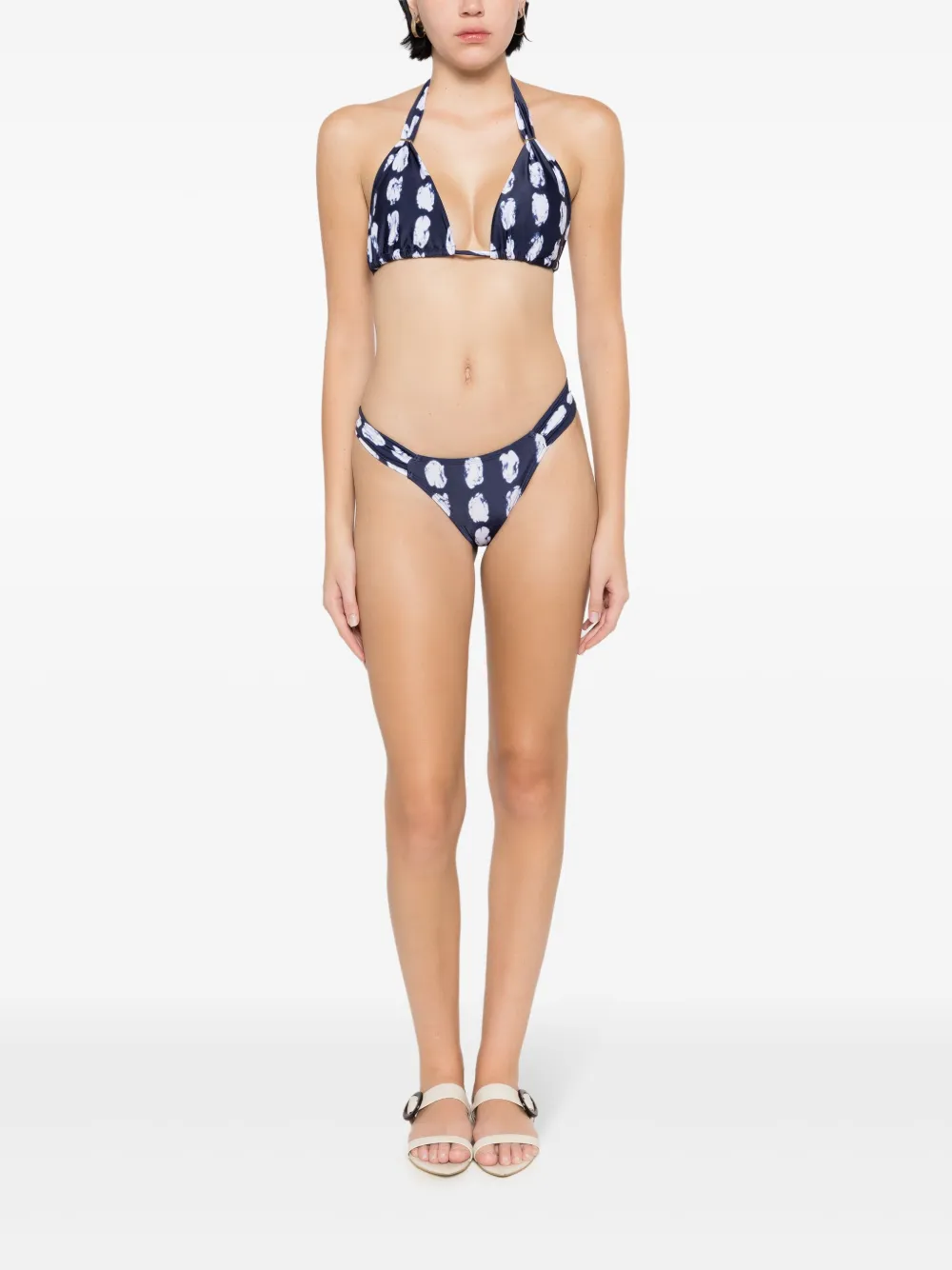 Lenny Niemeyer top de bikini estilo triángulo con estampado geométrico | Bikinis | Image 2
