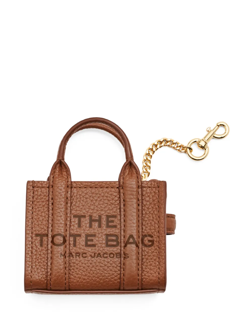 Marc Jacobs The Nano Tote Bag Charm In Brown