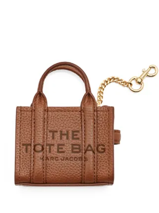 Marc Jacobs The Nano Tote Grained Leather Charm Bag | Brown | FARFETCH