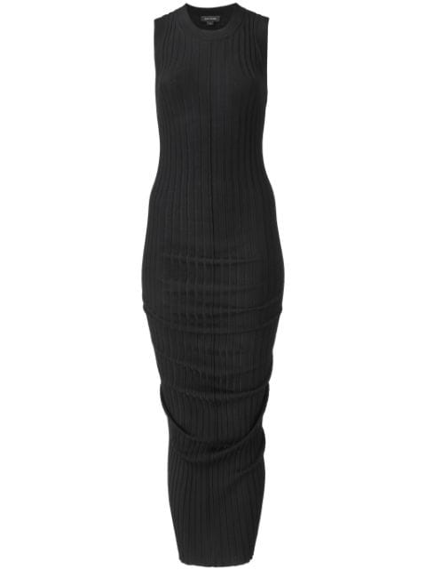 Marc Jacobs robe mi-longue en laine mérinos à design torsadé