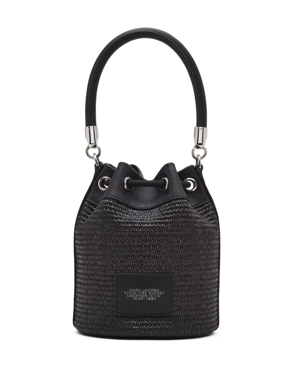 Shop Marc Jacobs The Woven Bucket Bag In 黑色