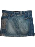 Marc Jacobs patchwork denim miniskirt - Blue