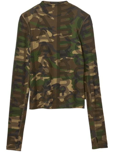 Marc Jacobs camouflage-print sheer T-shirt