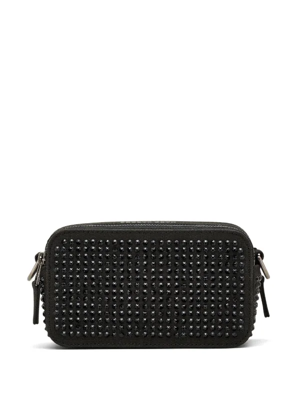 Marc Jacobs The Crystal Canvas Snapshot Camera Bag | Black