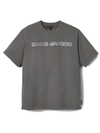 Marc Jacobs crystal-embellished Cotton T-shirt | Grey | FARFETCH