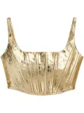 Marc Jacobs metallic leather corset top - Gold