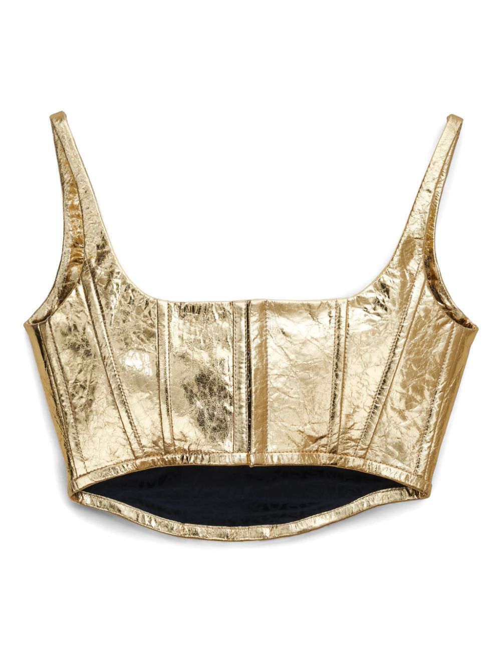 Marc Jacobs metallic leather corset top Women