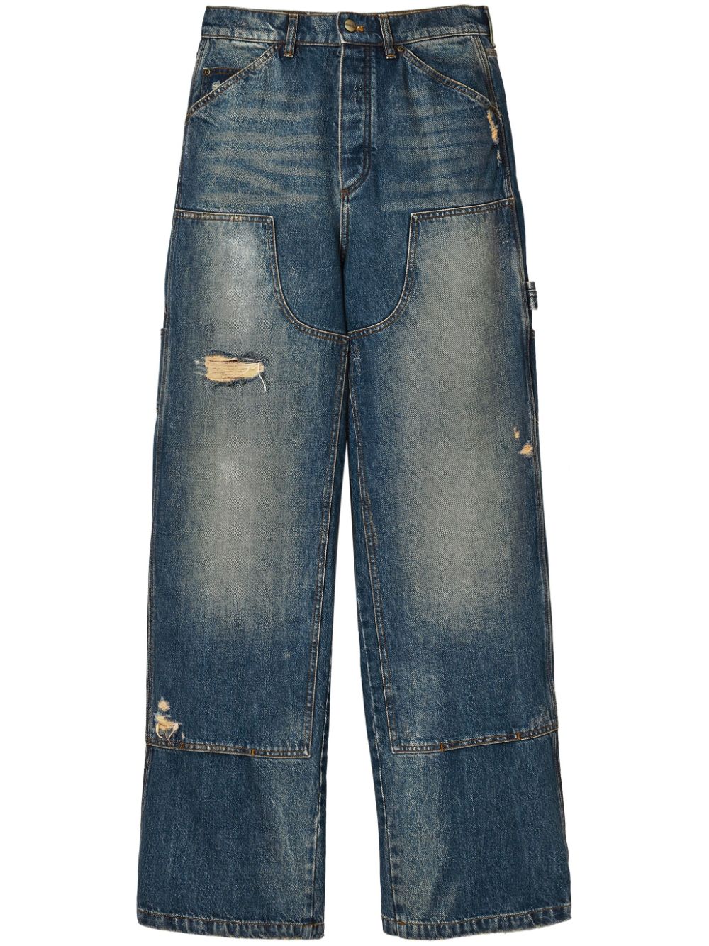 Marc Jacobs Grunge jeans met wijde pijpen Blauw