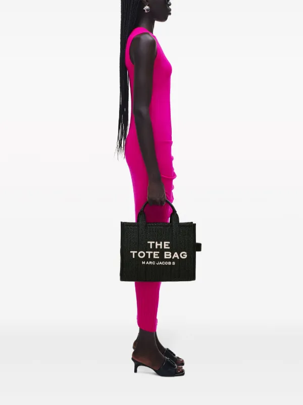 【233】MARC JACOBS ザトートバッグ ウーブンミディアム ノベルティ Marc Jacobs ザ ミディアム ウーブン トート バッグ | ブラック